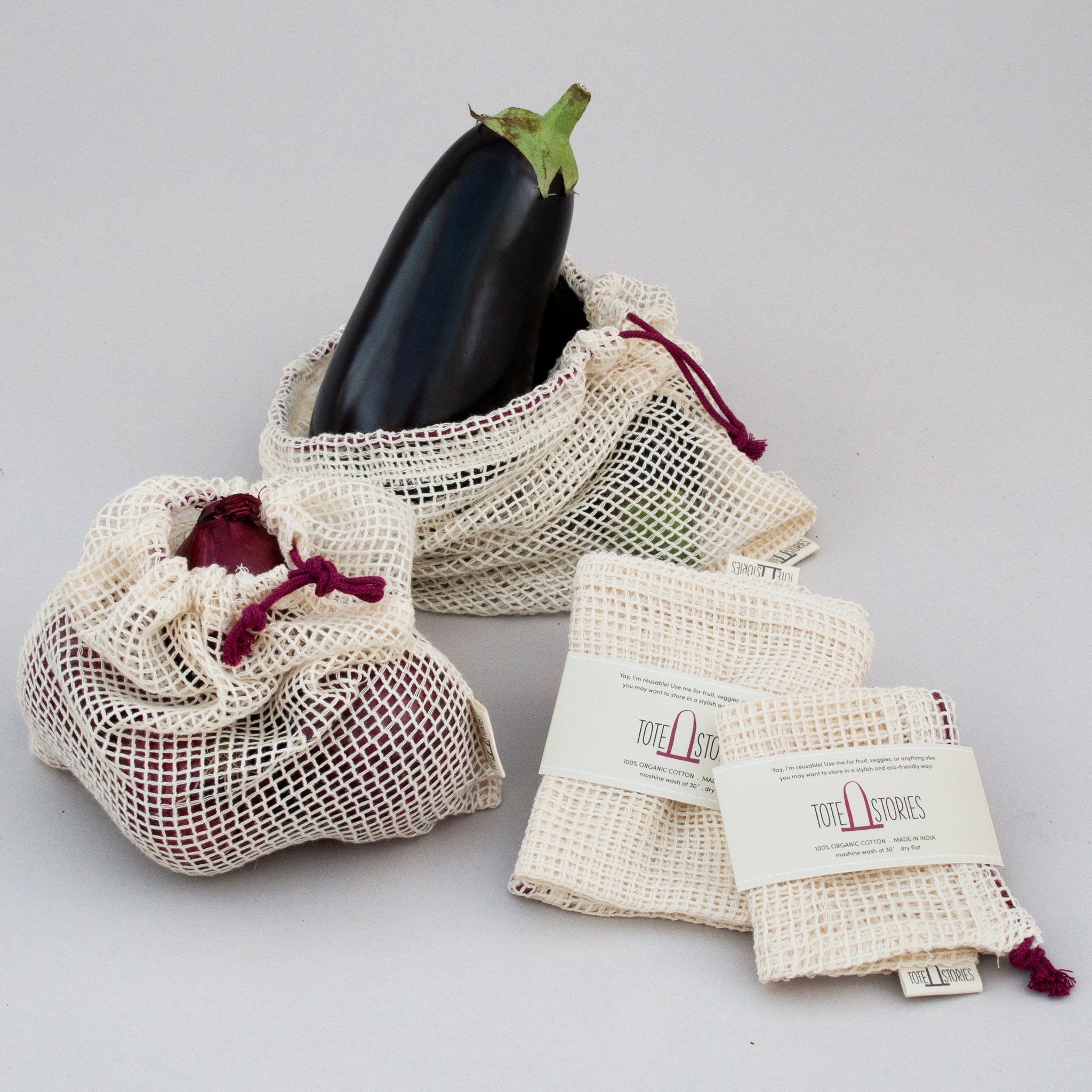 Mesh produce bag - Rioja Red