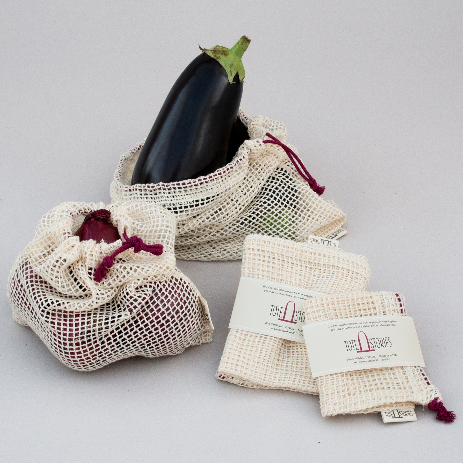 Mesh produce bag - Rioja Red