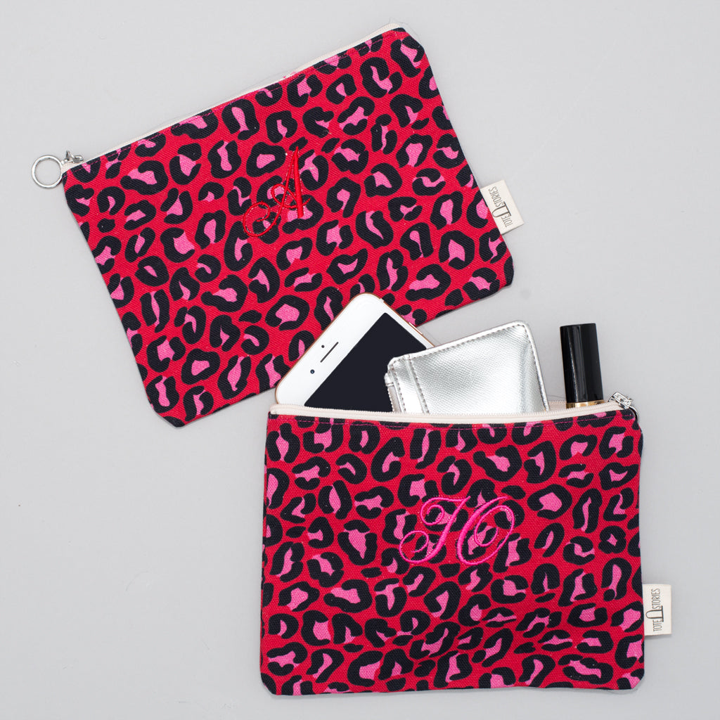 Pouch - Leopard London Red