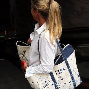 Paint Splatter Tote - Falsterbo Ocean