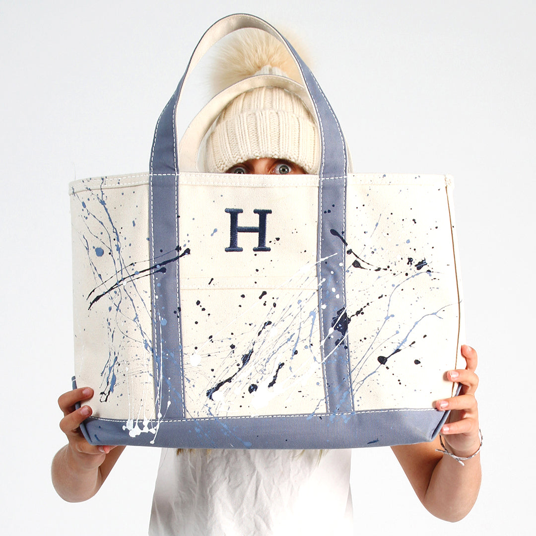 Paint Splatter Tote - Falsterbo Sky - Sizes