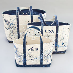 Paint Splatter Tote - Falsterbo Ocean - Sizes