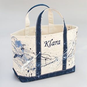 Paint Splatter Tote - Falsterbo Ocean - Front