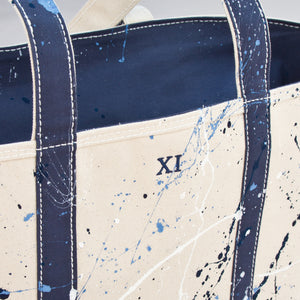 Paint Splatter Tote - Falsterbo Ocean - Numbered