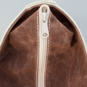 Waxed Tote Bag - Bahia Brown - Zip